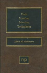 Cover of: Plant location selection techniques