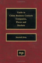 Cover of: Guide to China business contacts by Marshall Sittig