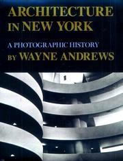Cover of: Architecture in New York: a photographic history