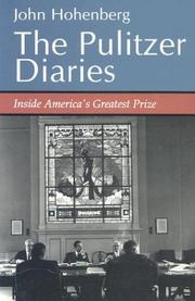 Cover of: The Pulitzer diaries by John Hohenberg