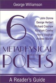 Six metaphysical poets by Williamson, George