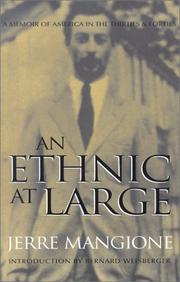 Cover of: An Ethnic at Large by Jerre Mangione