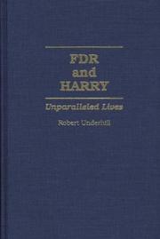Cover of: FDR and Harry: unparalleled lives