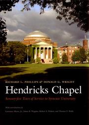 Cover of: Hendricks Chapel: seventy-five years of service to Syracuse University