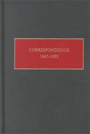 Cover of: Correspondence, 1647-1653 by translated and edited by Charles T. Gehring.