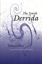 Cover of: The Jewish Derrida by Gideon Ofrat