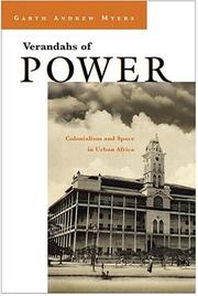 Cover of: Verandahs of Power: Colonialism and Space in Urban Africa (Space, Place, and Society)