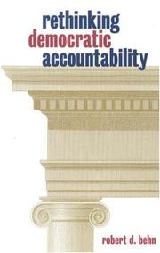 Cover of: Rethinking Democratic Accountability by Robert D. Behn