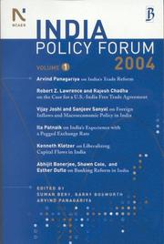 Cover of: India Policy Forum 2004 (India Policy Forum)