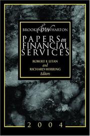 Cover of: Brookings-Wharton Papers on Financial Services 2004 (Brookings-Wharton Papers on Financial Services)