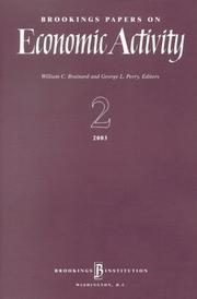 Cover of: Brookings Papers on Economic Activity 2:2003 (Brookings Papers on Economic Activity)