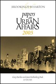 Cover of: Brookings-Wharton Papers on Urban Affairs 2005 (Brookings-Wharton Papers on Urban Affairs) (Brookings-Wharton Papers on Urban Affairs) by 