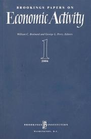 Cover of: Brookings Papers on Economic Activity 1 by William C. Brainard, George L. Perry