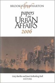 Cover of: Brookings-Wharton Papers on Urban Affairs 2006 (Brookings-Wharton Papers on Urban Affairs)