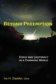 Cover of: Beyond Preemption: Force and Legitimacy in a Changing World