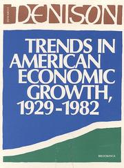 Cover of: Trends in American economic growth, 1929-1982