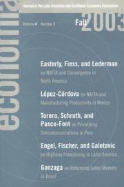 Cover of: Economia Fall 2003: Journal of the Latin American and Caribbean Economic Association (Economia)