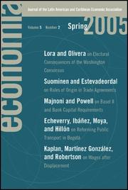 Cover of: Economia: Spring 2005 (Economia: Journal of the Latin American & Caribbean Economic Association)