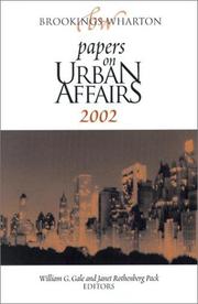 Cover of: Brookings-Wharton Papers on Urban Affairs 2002 (Brookings-Wharton Papers on Urban Affairs)