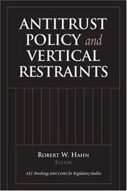 Cover of: Antitrust Policy And Vertical Restraints (AEI-Brookings Joint Center for Regulatory Studies)