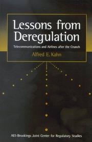 Lessons from Deregulation by Alfred E. Kahn