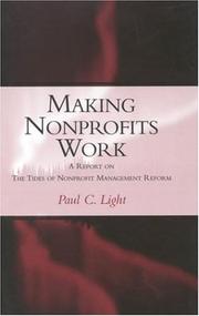 Cover of: Making Nonprofits Work  by Paul Charles Light
