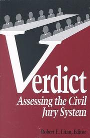 Cover of: Verdict: Assessing the Civil Jury System