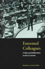 Cover of: Esteemed colleagues by Burdett A. Loomis, Editor.