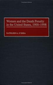 Cover of: Women and the death penalty in the United States, 1900-1998