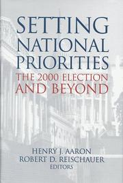 Cover of: Setting National Priorities: The 2000 Election and Beyond (Setting National Priorities)