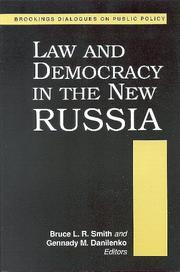 Cover of: Law and democracy in the new Russia