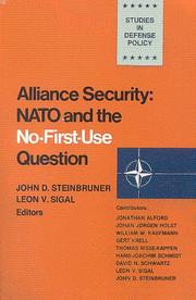 Cover of: Alliance Security by John D. Steinbruner, Leon V. Sigal