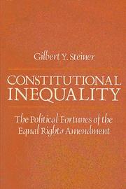 Cover of: Constitutional inequality by Gilbert Yale Steiner