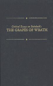 Cover of: Critical essays on Steinbeck's The grapes of wrath by [edited by] John Ditsky.
