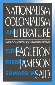 Cover of: Nationalism, colonialism, and literature by Terry Eagleton