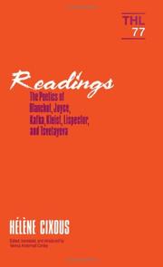 Cover of: Readings: The Poetics of Blanchot, Joyce, Kafka, Kleist, Lispector, and Tsvetayeva (Theory and History of Literature)