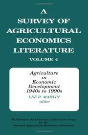 Cover of: A Survey of Agricultural Economics Literature by Lee R. Martin