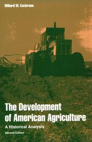 Cover of: The development of American agriculture by Willard Wesley Cochrane