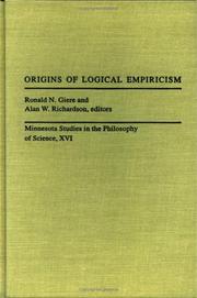 Cover of: Origins of logical empiricism