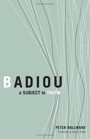 Cover of: Badiou by Peter Hallward