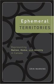 Cover of: Ephemeral territories by Erin Manning