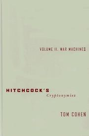 Cover of: Hitchcock's Cryptonymies v2: Volume II. War Machines