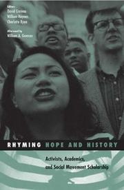 Cover of: Rhyming Hope and History by David Croteau, William Hoynes, Charlotte Ryan