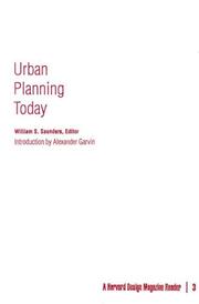 Cover of: Urban Planning Today: A Harvard Design Magazine Reader (Harvard Design Magazine)