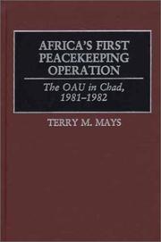 Cover of: Africa's First Peacekeeping Operation by Terry M. Mays
