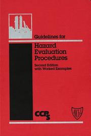 Cover of: Guidelines for hazard evaluation procedures. by 