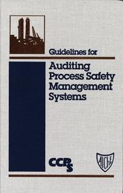 Cover of: Guidelines for Auditing Process Safety Management Systems