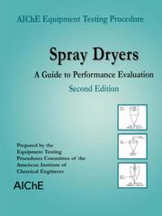 Spray Dryers by American Institute of Chemical Engineers (AIChE)