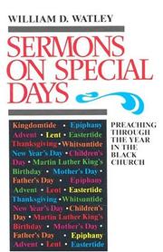Cover of: Sermons on special days: preaching through the year in the Black church