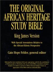 Cover of: The Original African Heritage Study Bible by Cain Hope Felder